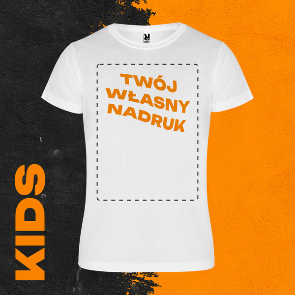 T-SHIRT SPORTOWY DZIECIĘCY WŁASNY NADRUK